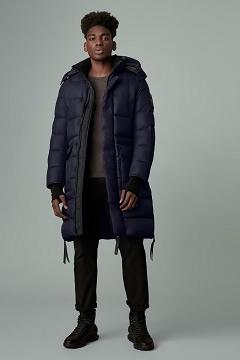 Chamarras Canada Goose Hombre Outlet - Warwick Abrigos Black Label Azul Marino QM3860179